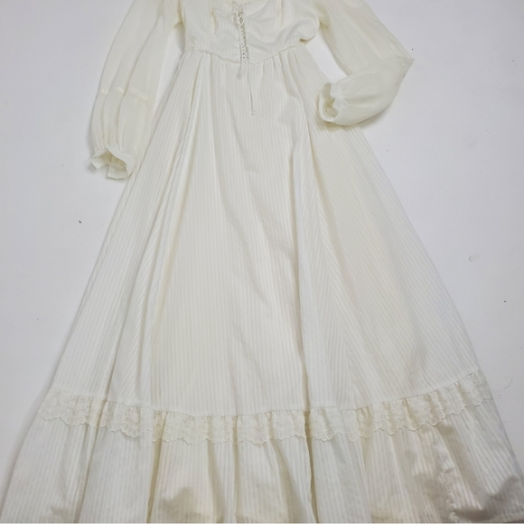 Gunne Sax White Dress sz 11 - Picture 3 of 9